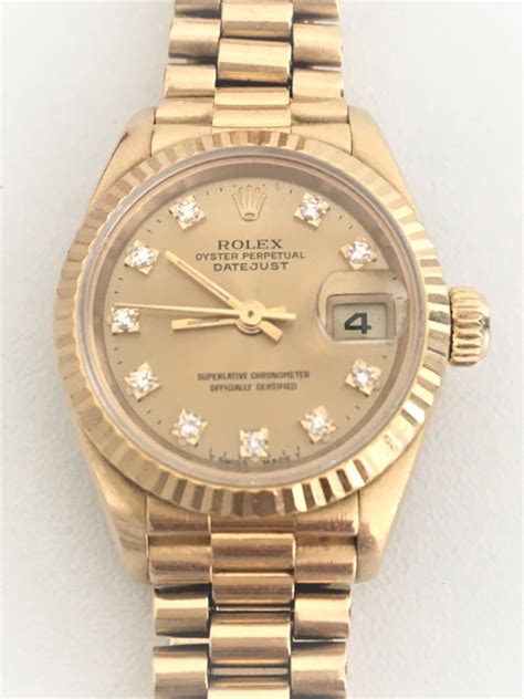 rolex datejust dames goud